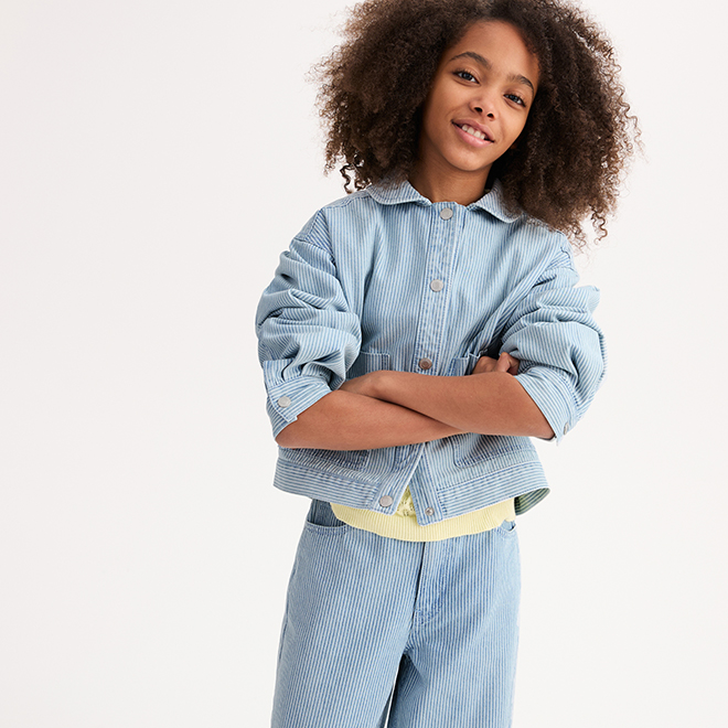 la_redoute_veste_fille_raye_bleu_blanc_fille_collection mere_fille_ete_2026
